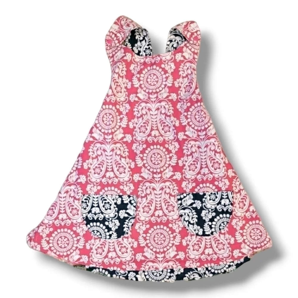 I Am Naturals Reversible Adj. Wrap Cotton Dress - Size Large 4-7 Years